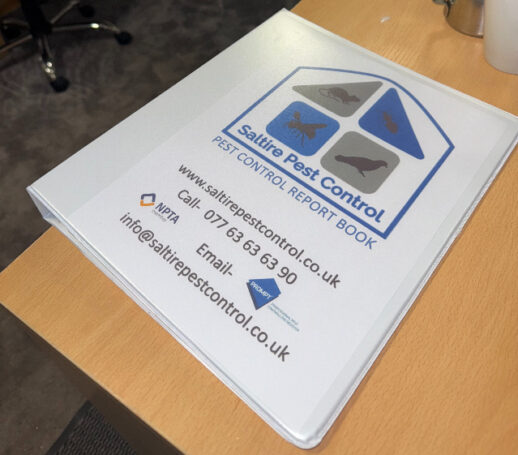 Onsite Folder Containing Inspection Reports and Health & Safety Data Sheets